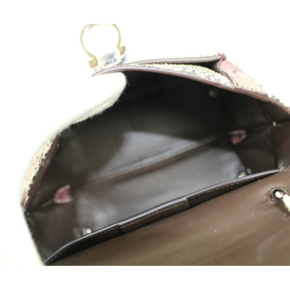 Salvatore Ferragamo Sofia Python Leather Handbag … - image 8